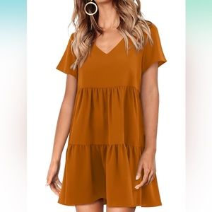 Burnt Orange Tunic Dress - Game Day Dress